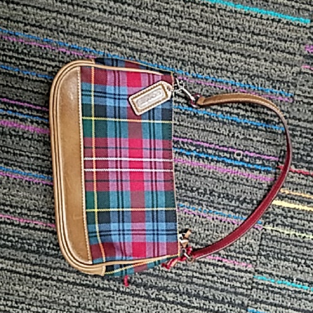 Coach Multicolor Plaid Wristlet